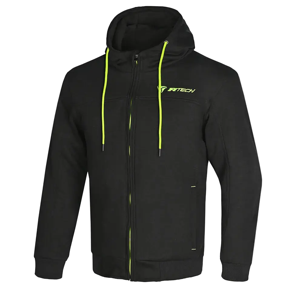 R-TECH Suspention Felpa cappuccio protezione Nero/Giallo 