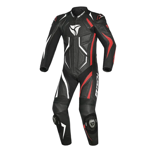 R-Tech Defender GP Full-Leather Racing Motorcycle Suit Black/White/Red – Yamoto.it
