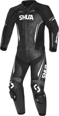 SHUA INFINITY TUTA MOTO 2 PC UOMO NERO BIANCO ANTRACITE 