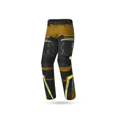 Bela Watson Pantaloni da moto touring Nero/Marrone/Giallo Fluor/Bianco 