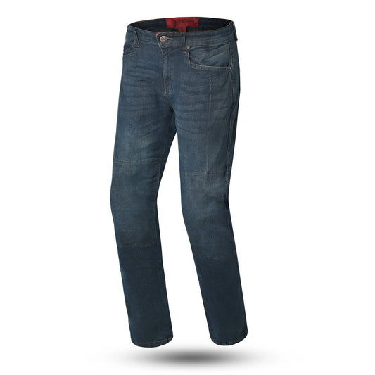 BELA -  Pantalon Kevin 32L Dirty Azzurro 