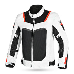 R-TECH SPIRAL MESH GIACCA MOTO UOMO IN TESSUTO NERO/BIANCO/GRIGIO/ROSSO 