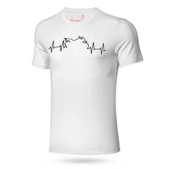 Bela Maglietta Bianco Heartbeat ECG uomo 