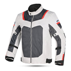 R-TECH SPIRAL MESH GIACCA MOTO ESTIVA IN TESSUTO  BIANCO/NERO/ROSSO 