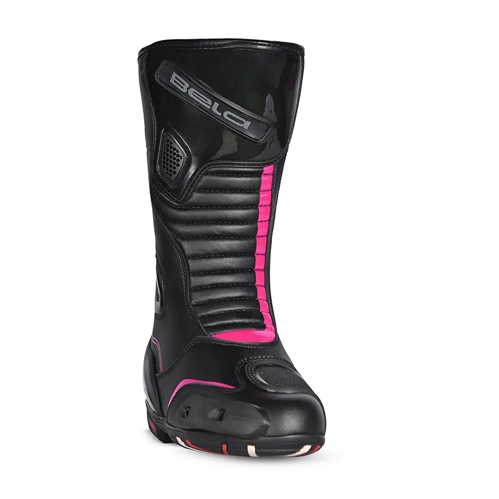 Bela Strip Lady Black Pink Racing Stivali front