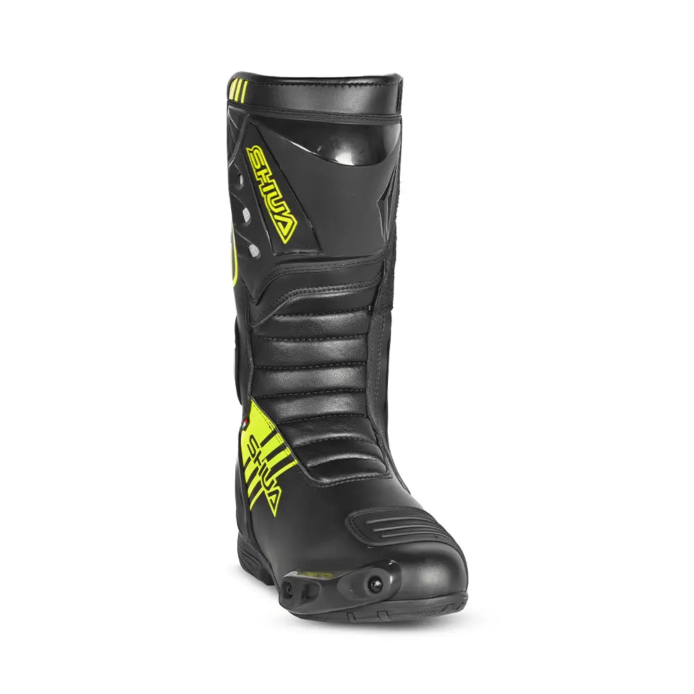 Shua Super Tech Stivale da moto da corsa /Pista- Nero/Giallo 