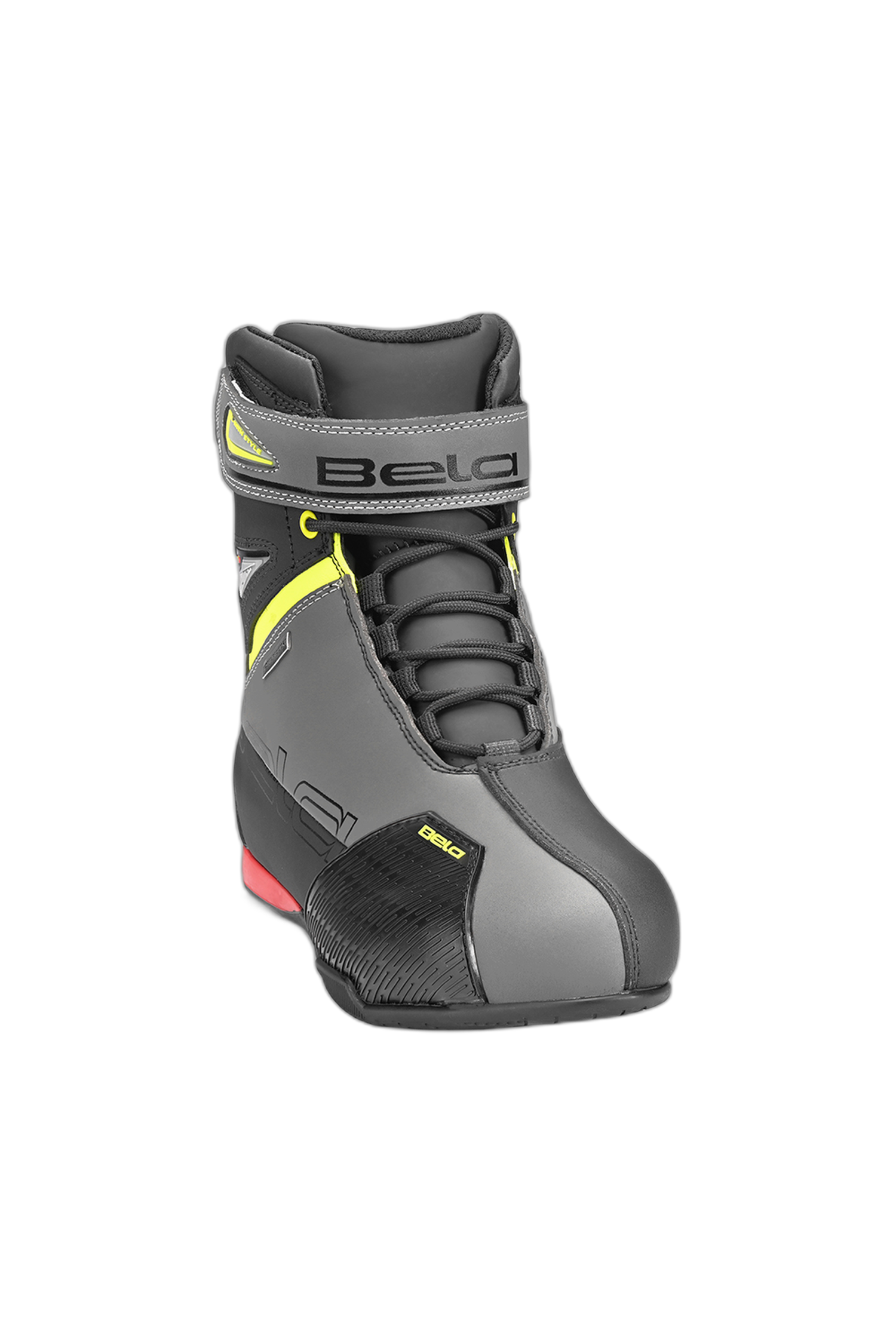 Bela Blaze Stivali da moto da turismo Nero / Grigio / Giallo 
