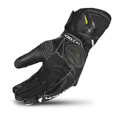 R-Tech Robo Men Nero/Giallo/Flu Guanti da Corsa in Pelle 