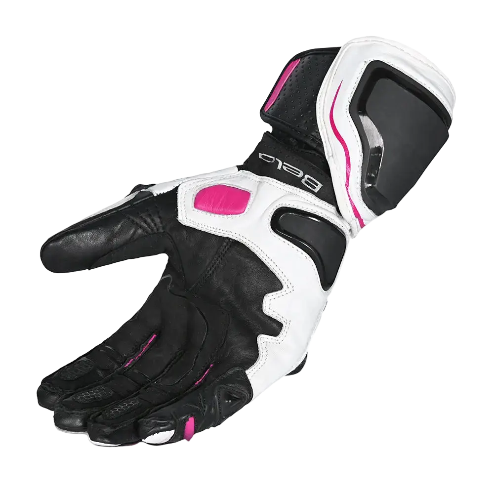 BELA Venom RS Guanti da corsa da Donna- Bianco/Nero/Rosa 