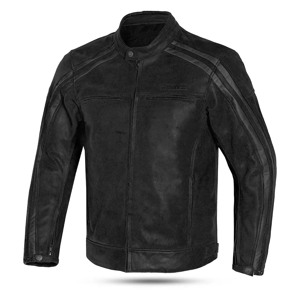 Bela Knight Hawk Giacca da moto in pelle marrone beige front