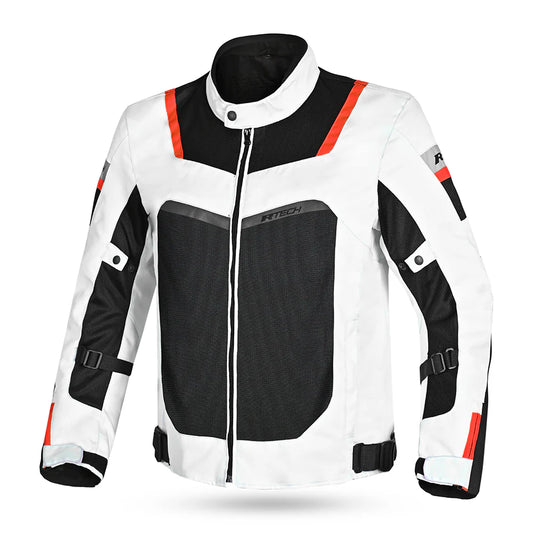 Chaqueta de moto de verano R-Tech Spiral Mesh - Hielo/Negro/Rojo – Yamoto.it
