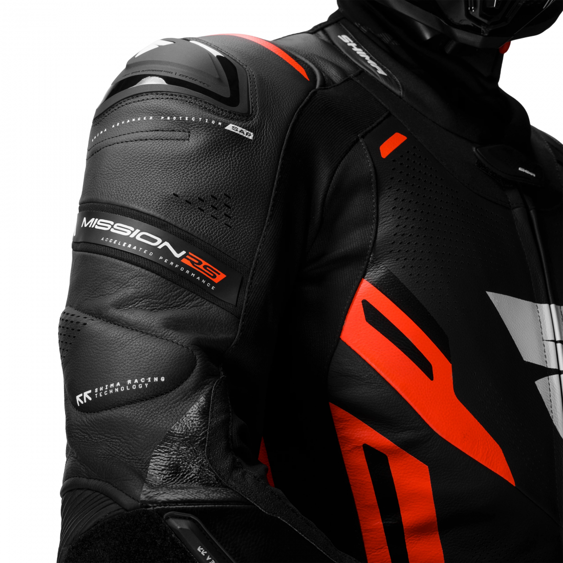SHIMA MISSION RS MONO DE HOMBRE 1PC NEGRO ROJO 