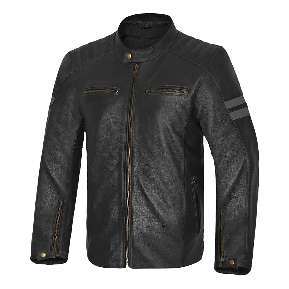 Giacca pelle BELA Stark 4 stagioni Nero/Gris 