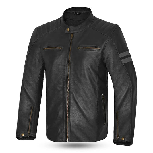 Giacca in pelle BELA Stark 4 stagioni Nero/Gris front