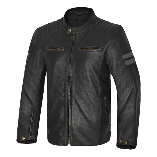 Giacca pelle BELA Stark 4 stagioni Nero/Gris 