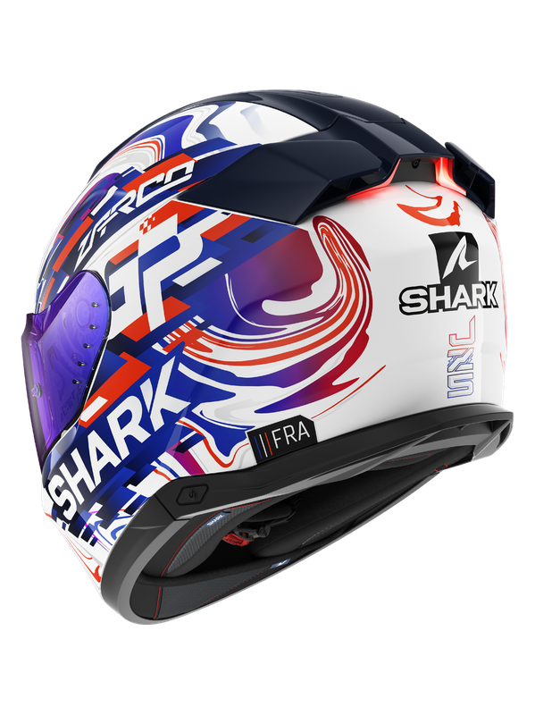 SHARK CASCO SKWAL i3 REPLICA ZARCO GP DE FCE Blanco Violeta Azul 