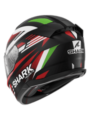 SHARK D-SKWAL 3 FIRSTLAP Integral Caschi Nero Opaco Rosso Verde