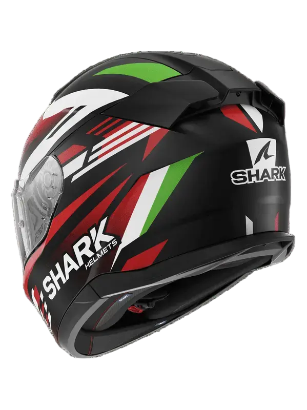 SHARK D-SKWAL 3 FIRSTLAP Integral Caschi Nero Opaco Rosso Verde 