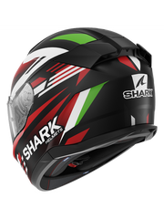 SHARK CASCO INTEGRAL D-SKWAL 3 FIRSTLAP Negro Mate Rojo Verde