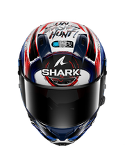 SHARK CASCO AERON-GP FIM RACING #1 RÉPLICA FIRMA ZARCO Blanco Negro Azul 