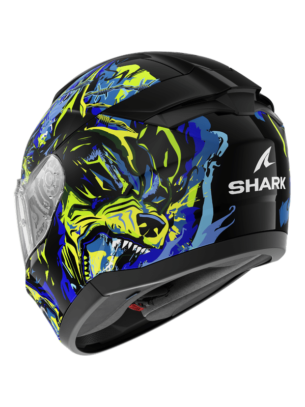SHARK RIDILL 2 BEAST RAGING CASCHI INTEGRALI NERO BLU VERDE