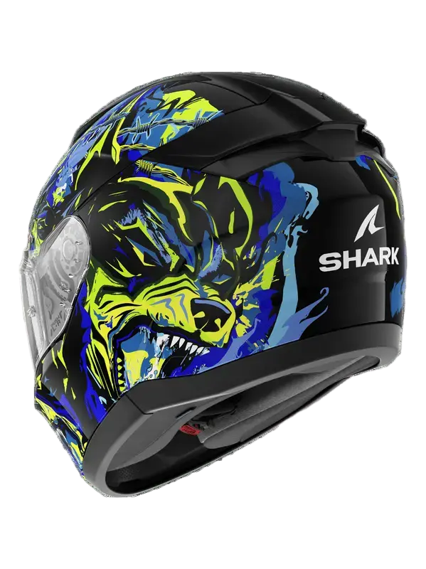 SHARK RIDILL 2 BEAST RAGING CASCHI INTEGRALI NERO BLU VERDE 