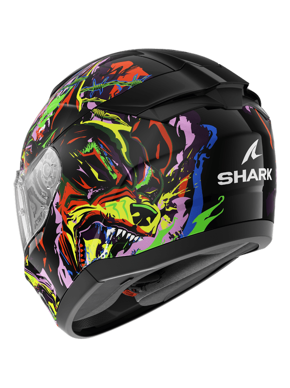 SHARK RIDILL 2 BEAST RAGING CASCHI INTEGRALI NERO VIOLA GIALLO