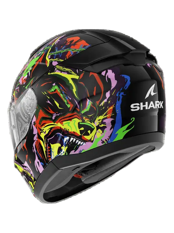 SHARK RIDILL 2 BEAST RAGING CASCHI INTEGRALI NERO VIOLA GIALLO 