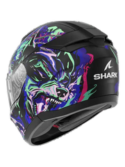 SHARK RIDILL 2 RAGING BEAST CASCHI INTEGRALI NERO OPACO VIOLA VERDE 