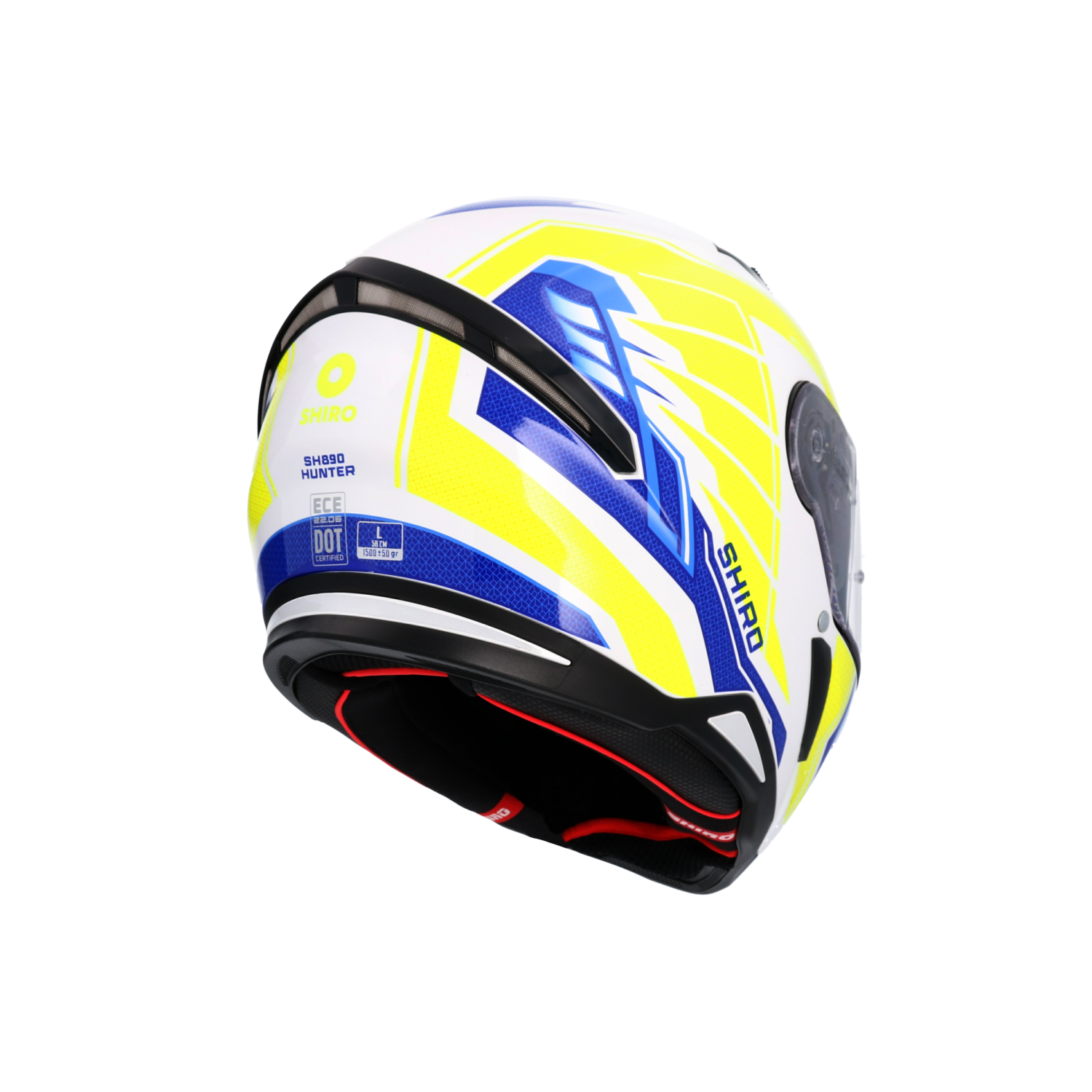 Casco Hunter Sh-890 Edge Azul_Amarillo Fluor 