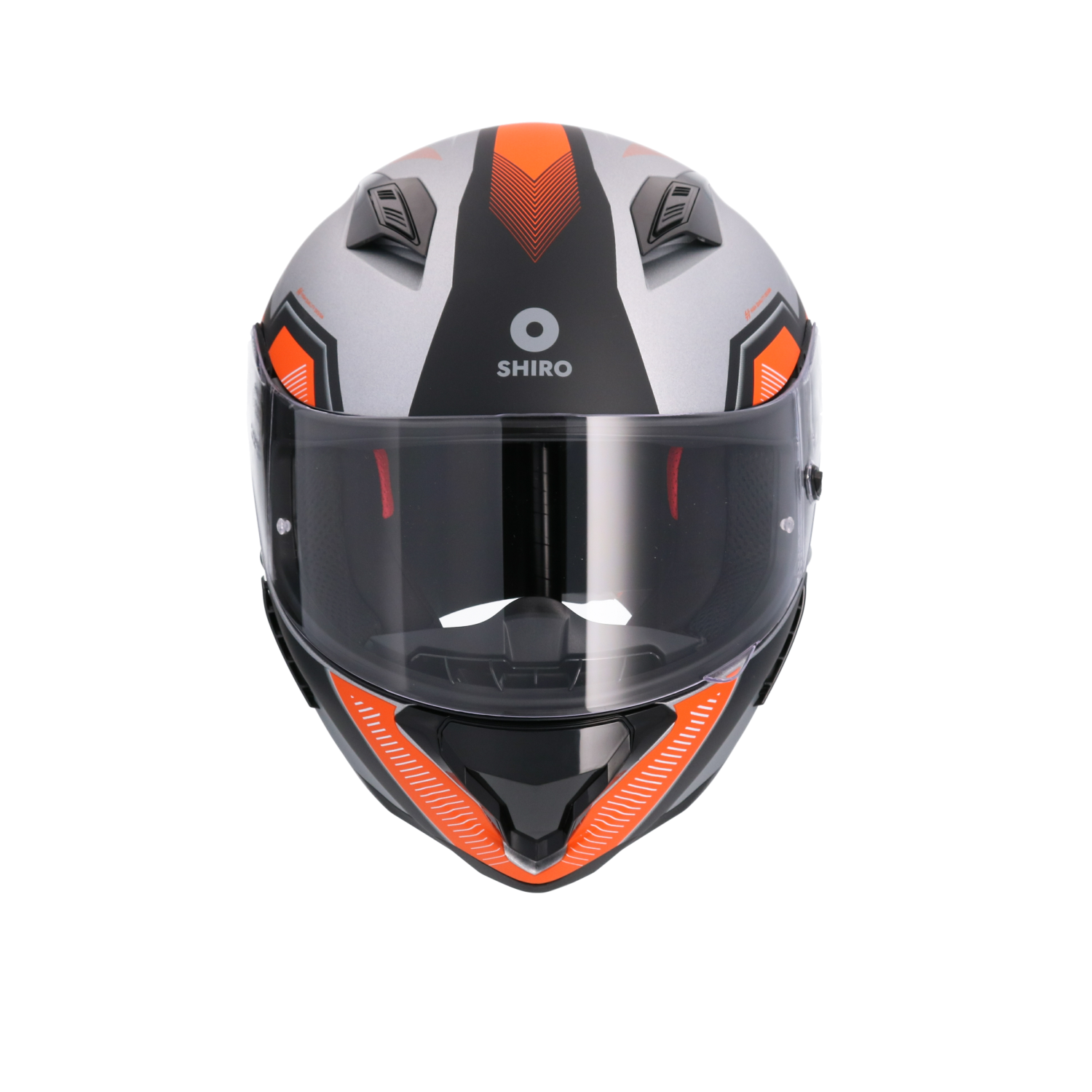 SHIRO Hunter Sh-890 Integrale Caschi Opaco Nero Arancia