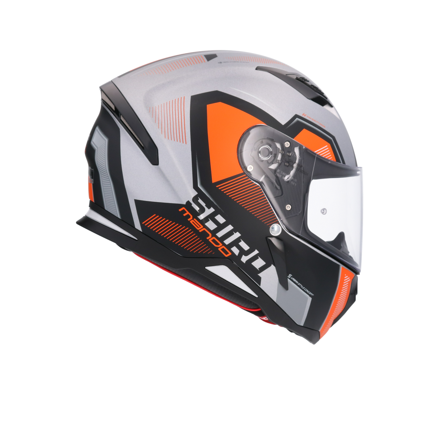 SHIRO Hunter Sh-890 Integrale Caschi Opaco Nero Arancia