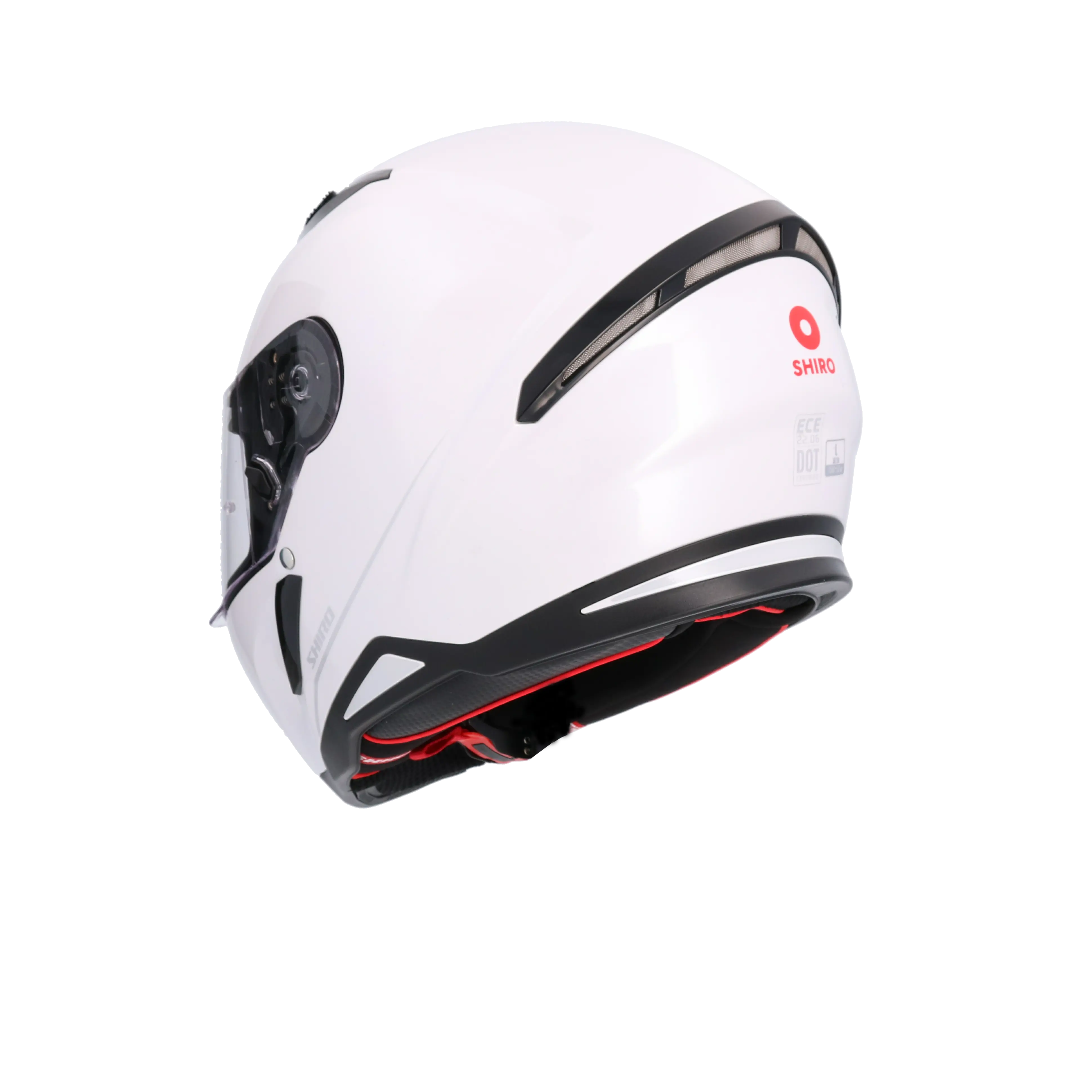 SHIRO Sh-890 Hunter Moto Integrali Caschi Bianco Perla