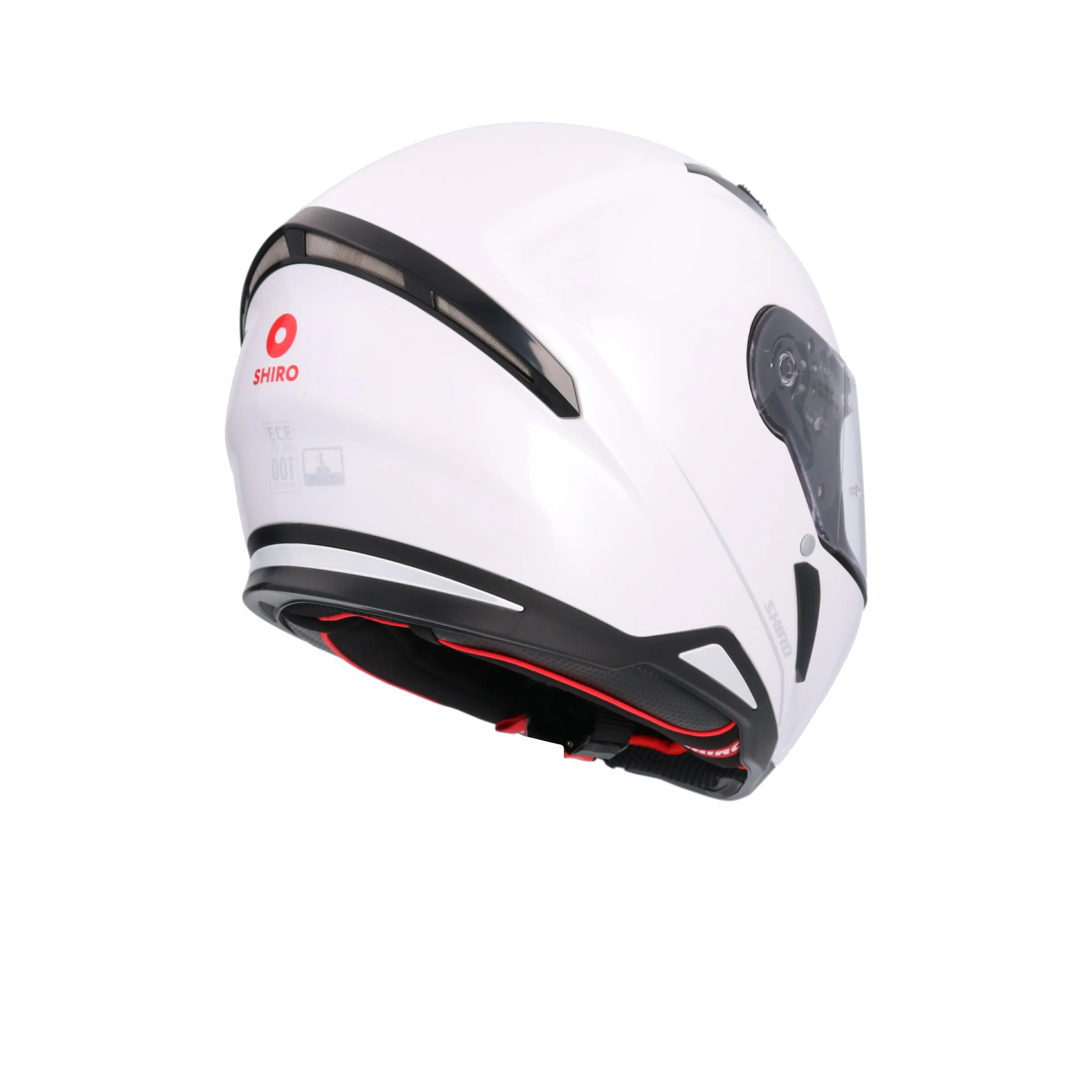 SHIRO Sh-890 Hunter Moto Integrali Caschi Bianco Perla