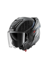 SHARK OXO RYDGER Modulare Caschi Blu Antracite Nero Opaco 