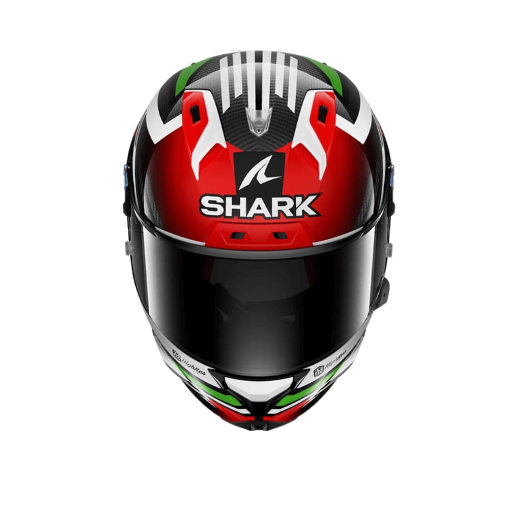SHARK AERON-GP FIM RACING FIRSTLAP Carbonio Moto Caschi Rosso Verde 