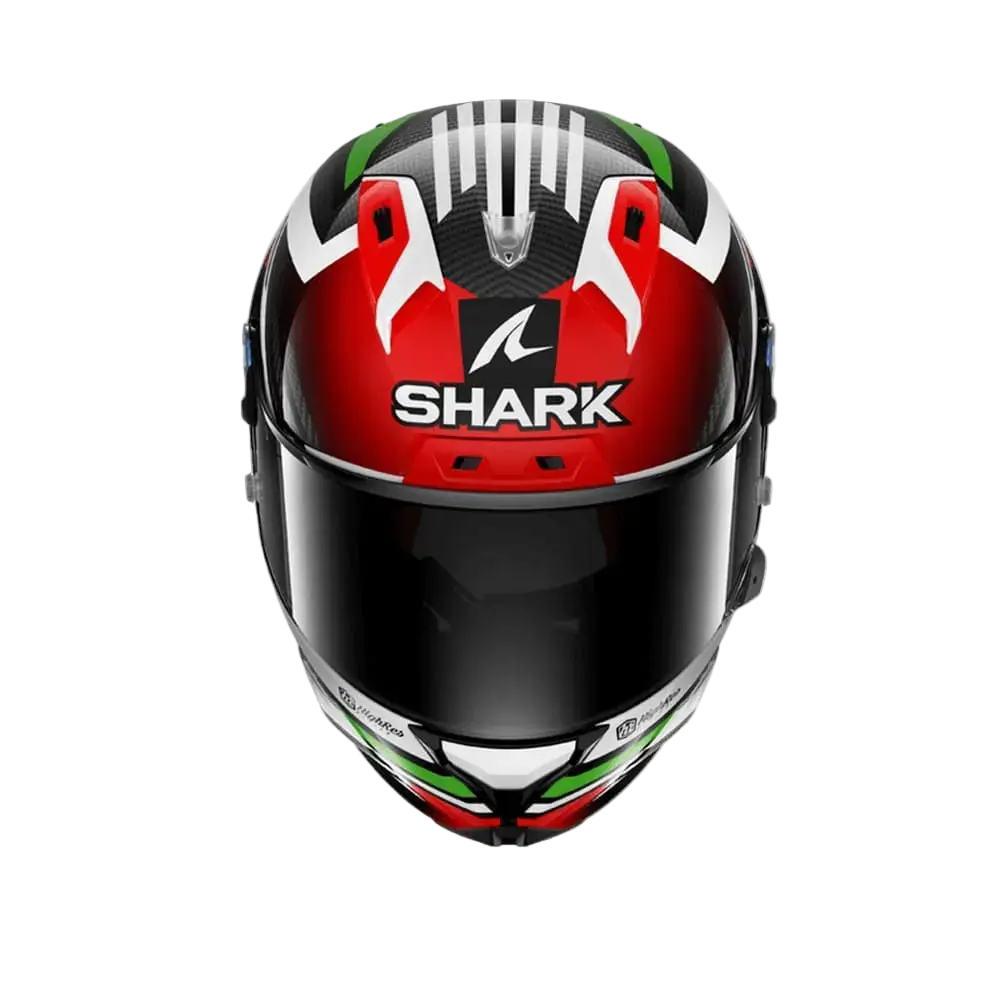 SHARK AERON-GP FIM RACING FIRSTLAP Carbonio Moto Caschi Rosso Verde 