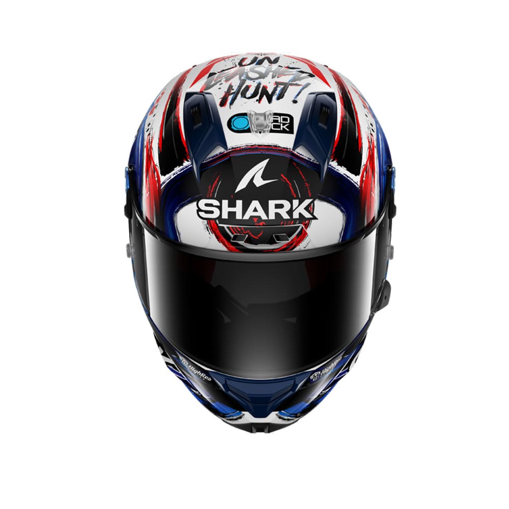 SHARK AERON-GP FIM RACING #1 REPLICA SIGNATURE ZARCO Caschi Bianco Nero Blu