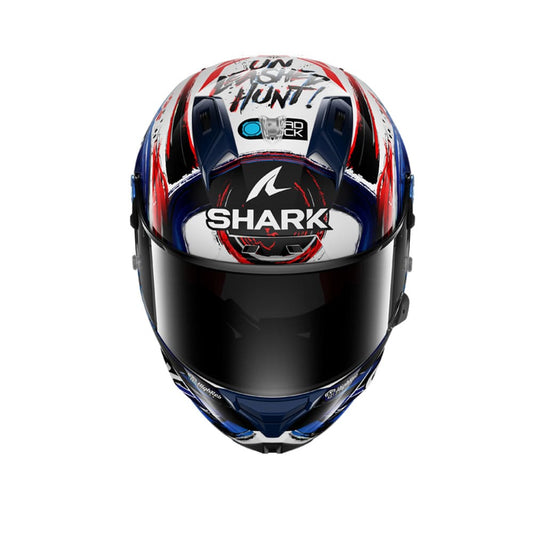SHARK AERON-GP FIM RACING #1 REPLICA SIGNATURE ZARCO Caschi Bianco Nero Blu