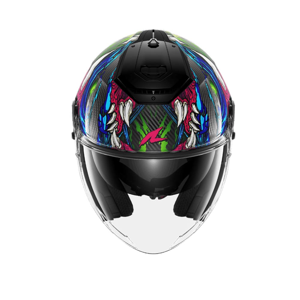SHARK RS JET CARBON SHAYTAN CASCHI JET NERO VERDE VIOLA