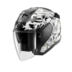 SHARK SKWAL PRANZ URBAN TOURING CASCHI JET BIANCO NERO 