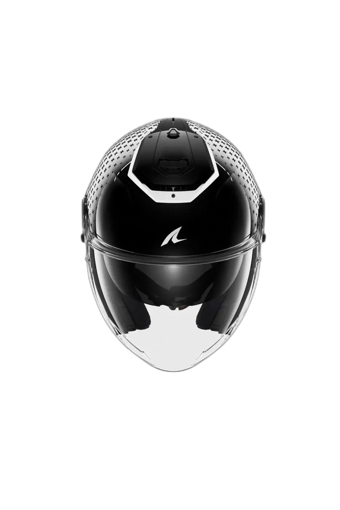 SHARK Rs Jet Stride Moto Aperta Caschi Nero Bianco 