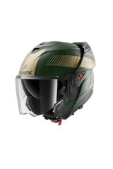 SHARK OXO SIEVE Modulare Caschi Verde Opaco Cromato Oro 