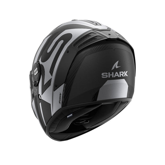 SHARK SPARTAN RS CARBON Shawn Nero Carbone Opaco Argento 