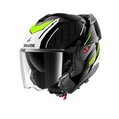 SHARK OXO RYDGER Modulare Flip-Up Caschi Nero Bianco Giallo