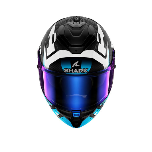 SHARK SPARTAN GT PRO CARBON ZARCO TRACK RACER Caschi Bianco Blu