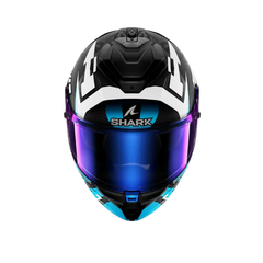 SHARK SPARTAN GT PRO CARBON ZARCO TRACK RACER Caschi Bianco Blu 