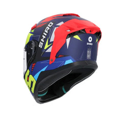 SHIRO ALPHA UPGRADE Moto Integrali Caschi Opaco Blu Nero Rosso 