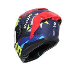 SHIRO ALPHA UPGRADE Moto Integrali Caschi Opaco Blu Nero Rosso 