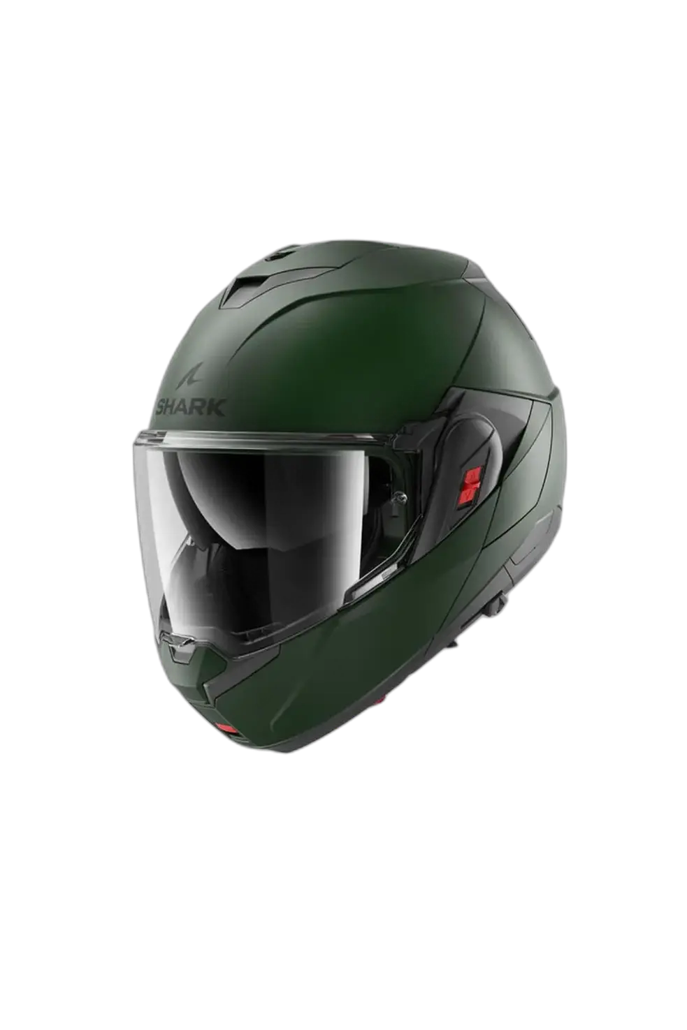SHARK OXO BLANK Moto Modulare Flip Up Caschi Verde Scuro 
